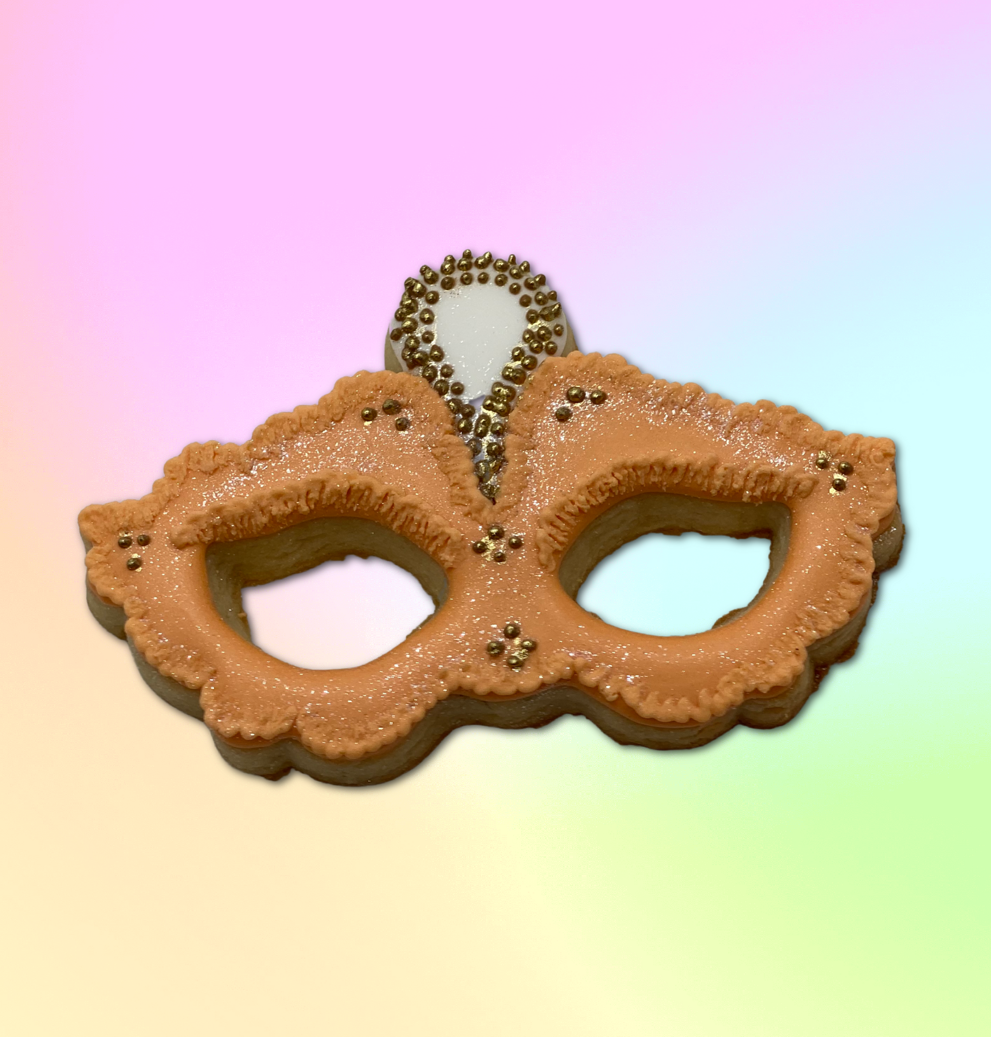 Mardi gras mask cookie cutter