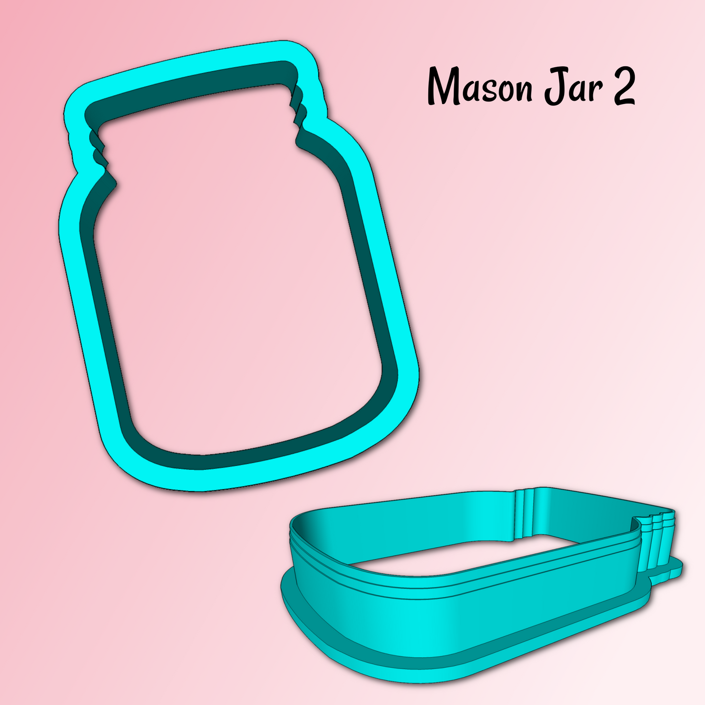 Mason Jar Cookie Cutter #2
