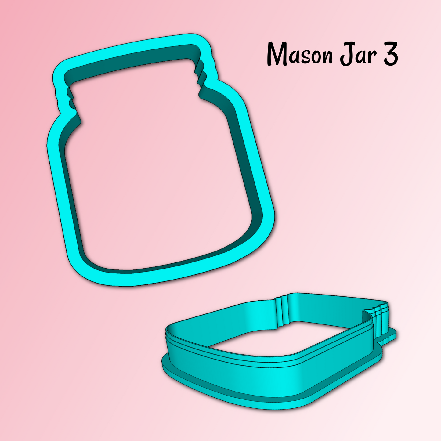 Mason Jar Cookie Cutter #3