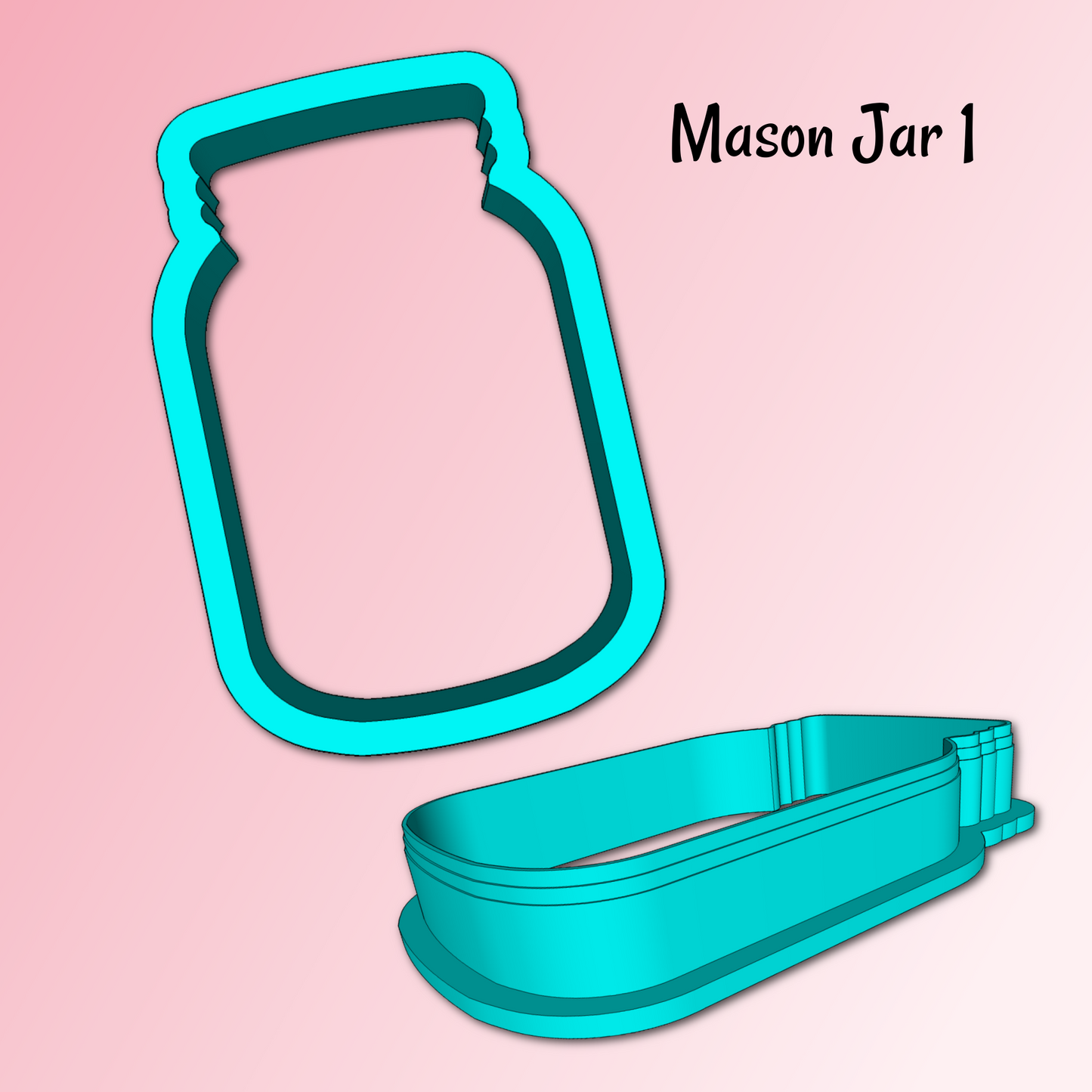 Mason Jar Cookie Cutter #1