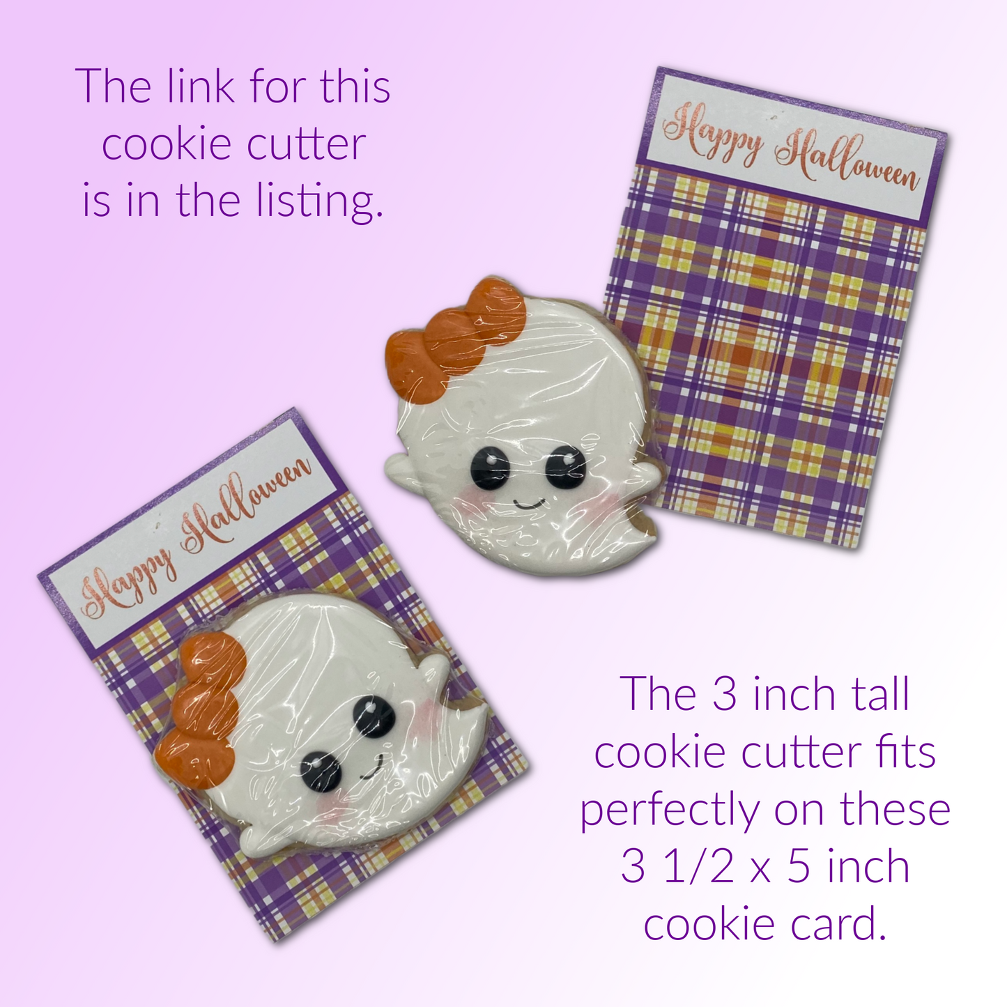 Halloween Cookie Card - Plaid