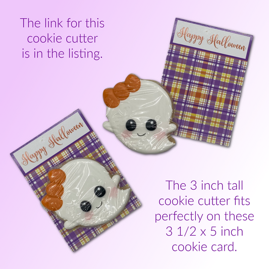 Halloween Cookie Card - Plaid