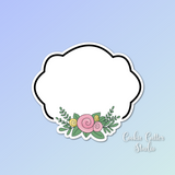Oval Floral Plaque Cookie Cutter