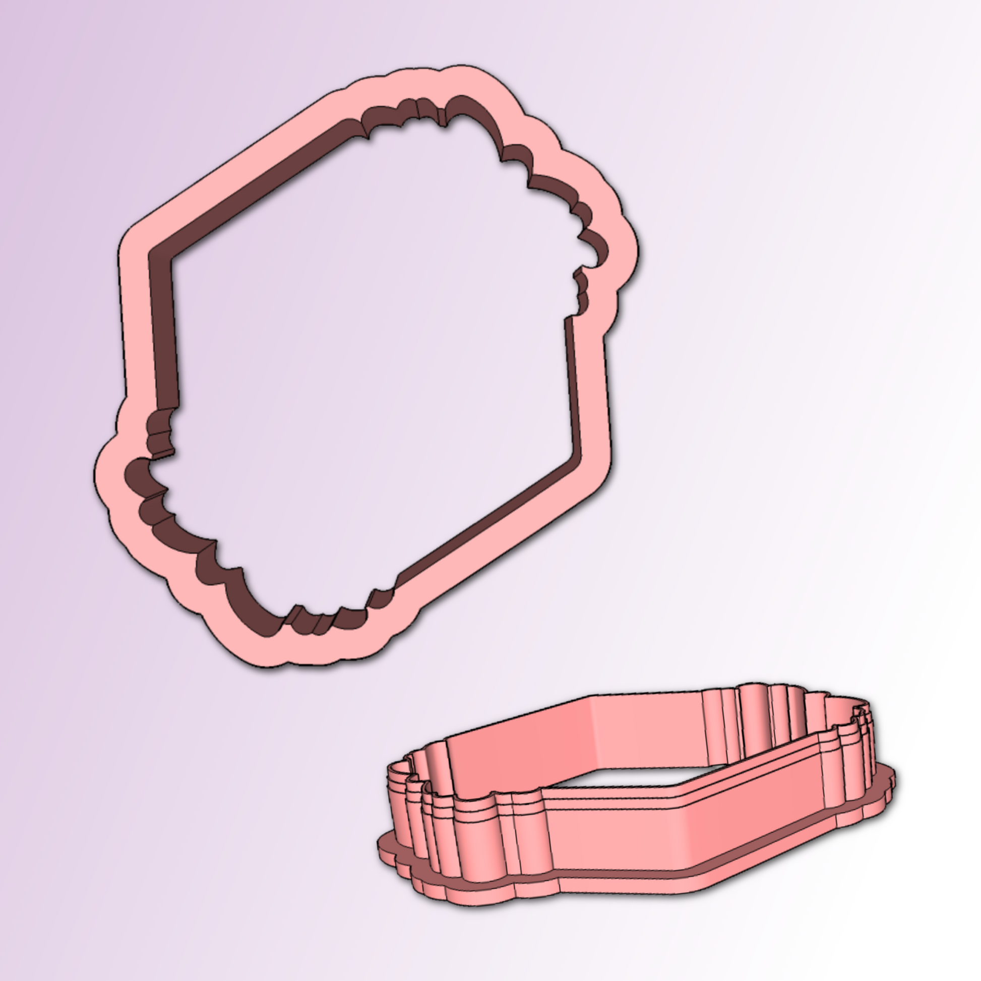 Floral Plaque Cookie Cutter