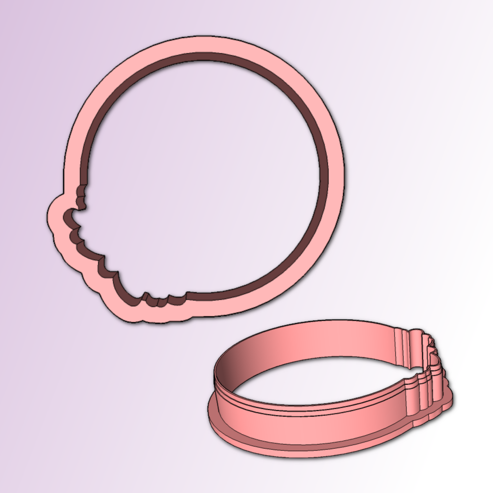 Floral Plaque Cookie Cutter