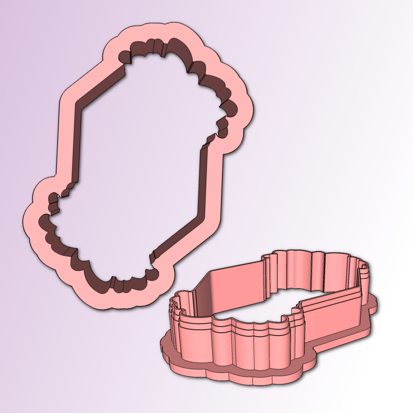 Floral Plaque Cookie Cutter