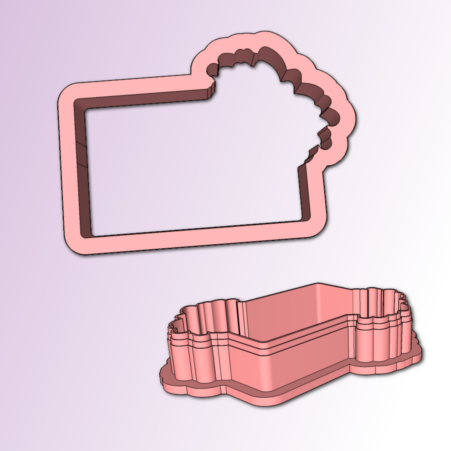 Floral Plaque Cookie Cutter