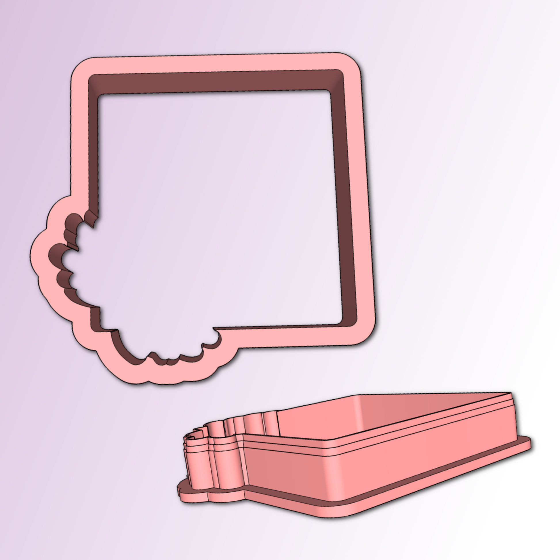Floral Plaque Cookie Cutter