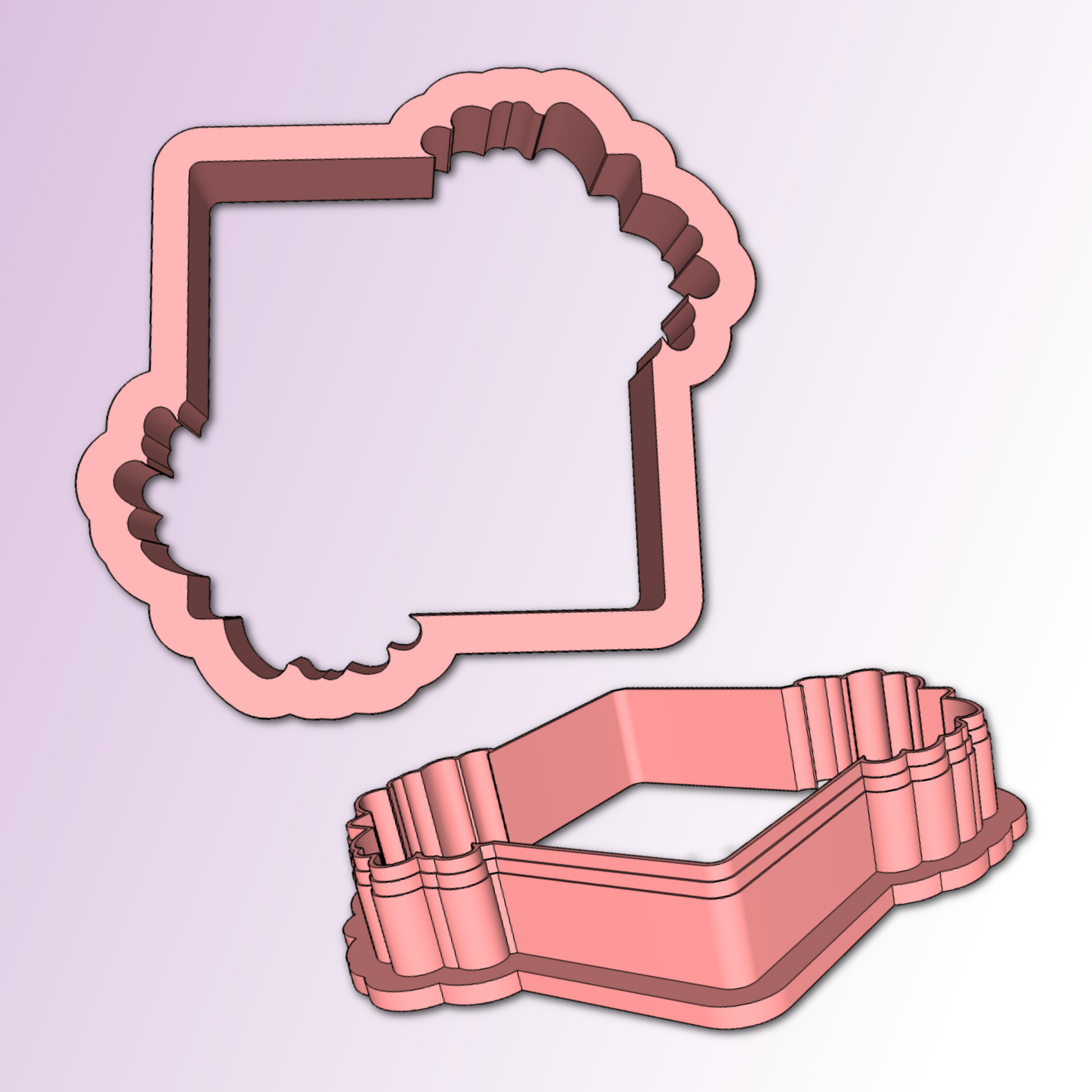 Floral Plaque Cookie Cutter