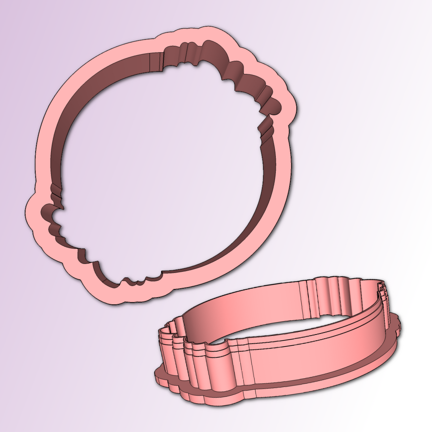 Floral Plaque Cookie Cutter