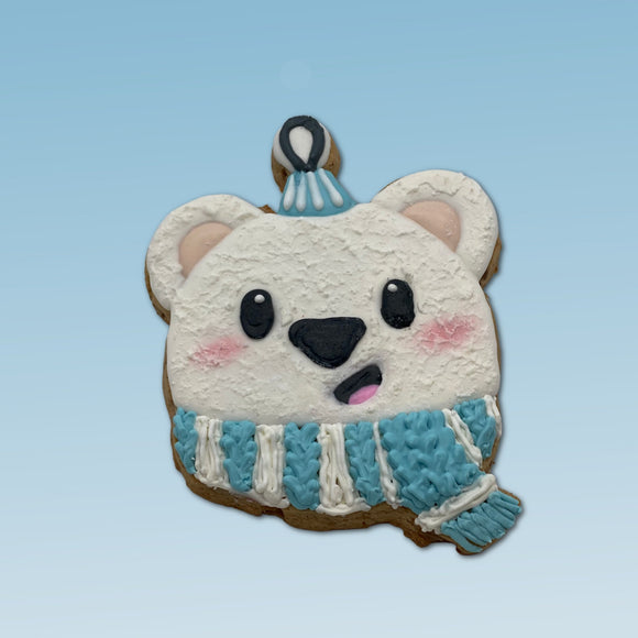 Polar Bear Ornament Cookie Cutter, Christmas Cookie Cutter