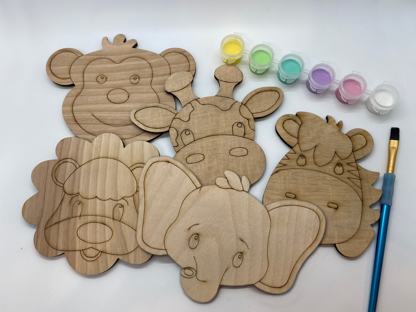 Safari Animal Party Favors, Jungle Animal Wood Cutouts