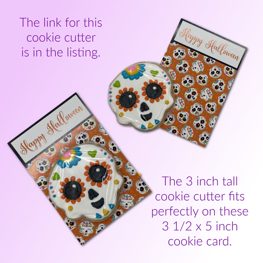 Halloween Cookie Card - Sugar Skulls
