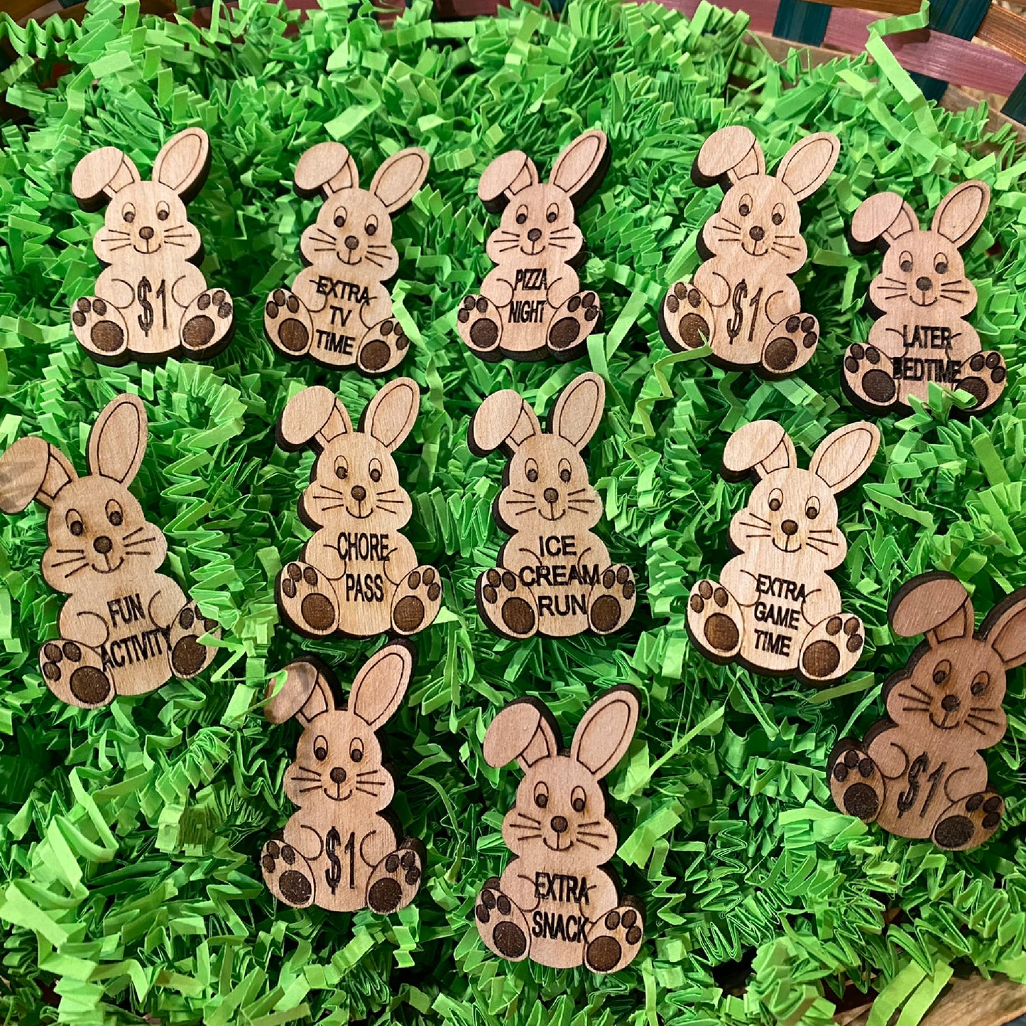 Easter Egg Tokens , Easter Basket Bunny Tokens, Easter Basket Items, Easter Egg Fillers, Easter Tokens