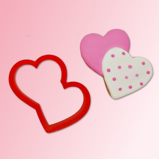 Double Heart Cookie Cutter, Valentine Cookie Cutter