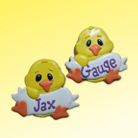 Easter Chick with Banner Cookie Cutter, Easter Cookie Cutter