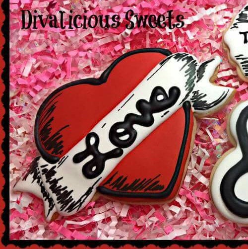 Heart with Banner Cookie Cutter, Valentine Cookie Cutter
