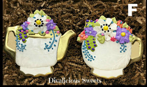 Floral Teapot and Teacup Cookie Cutters