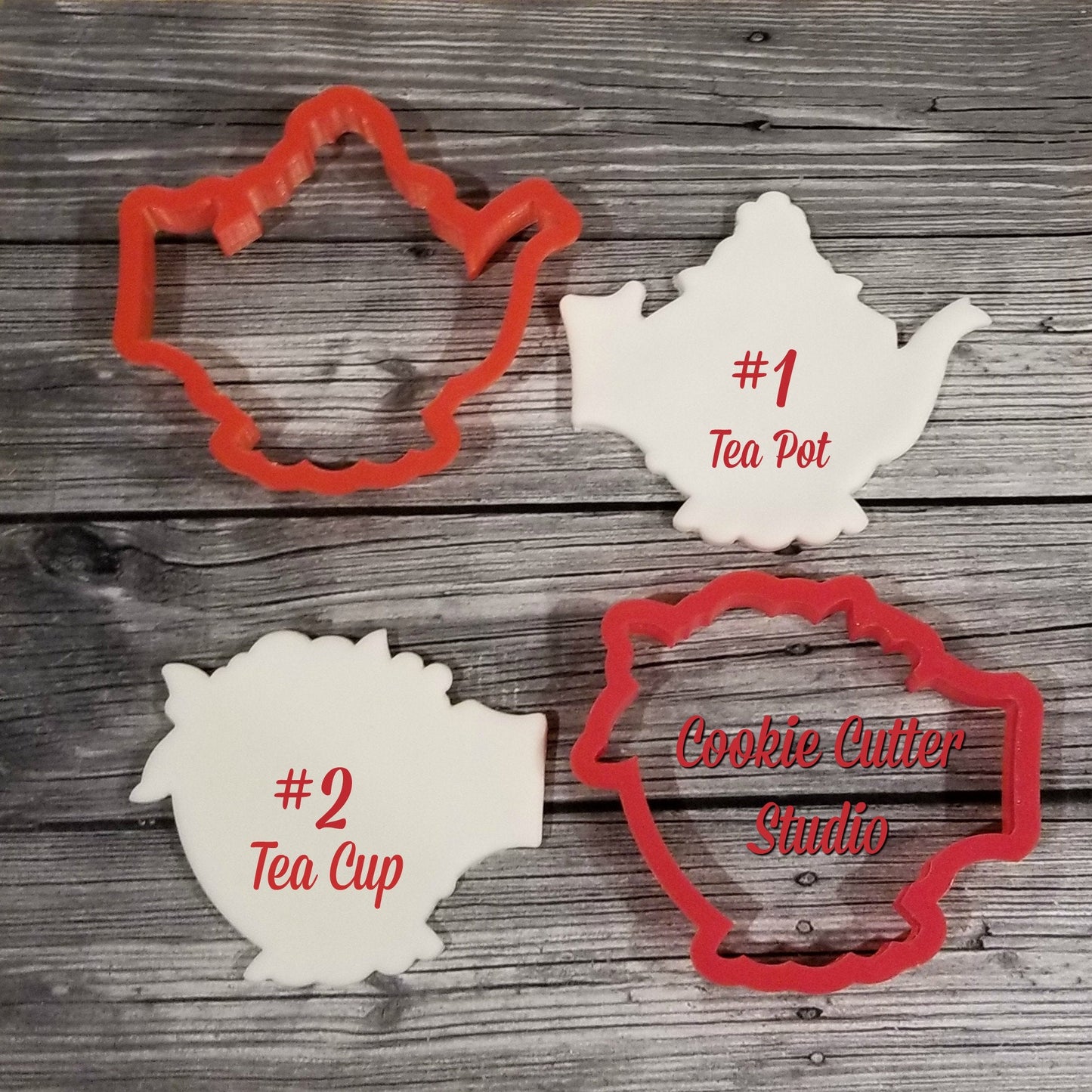 Floral Teapot and Teacup Cookie Cutters