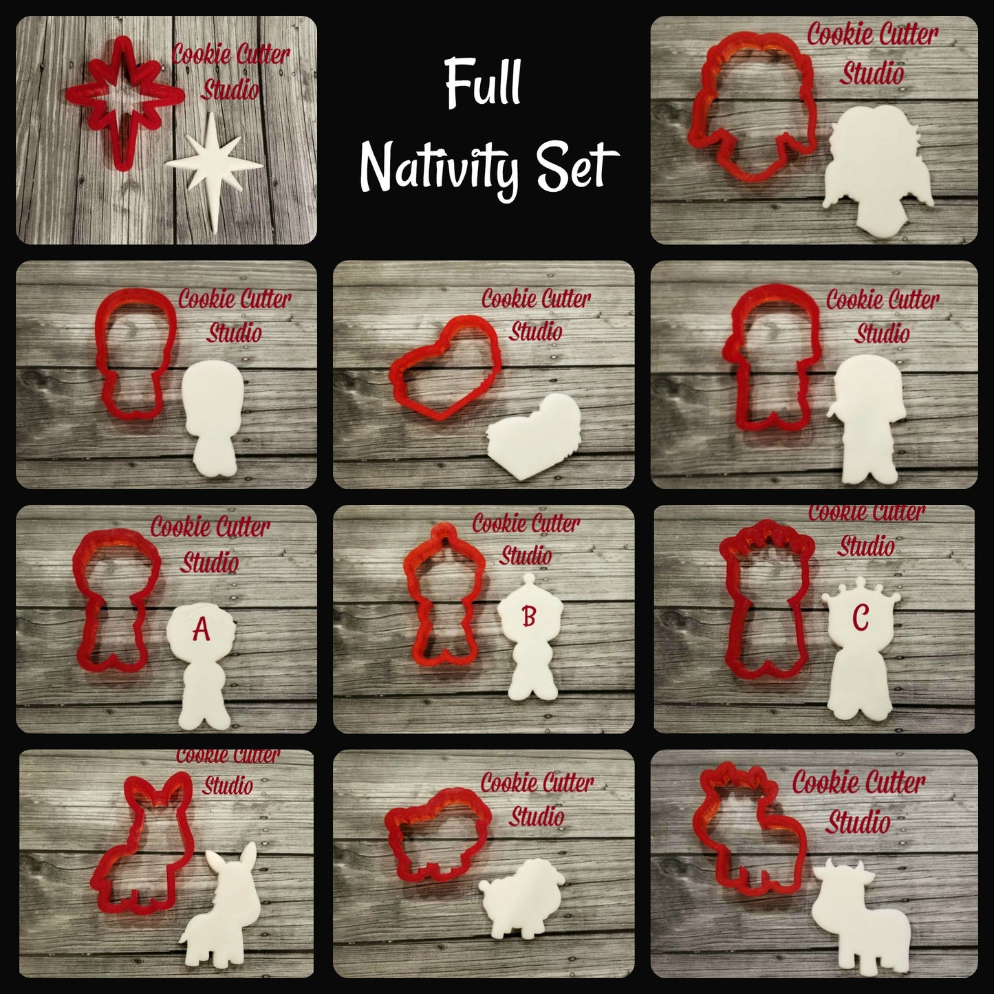 Donkey Cookie Cutter, Nativity Cookie Cutter Set