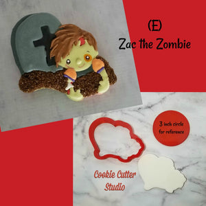 Zombie Boy Cookie Cutter, Halloween Cookie Cutters