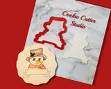 Snowman with Banner Cookie Cutter, Christmas Cookie Cutters