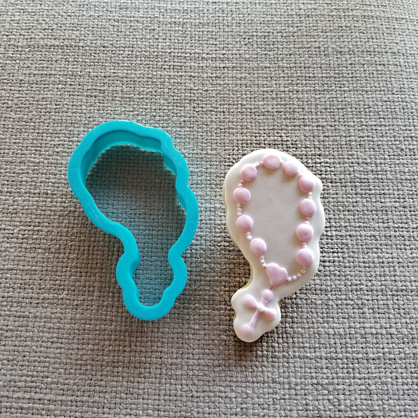Rosary Cookie Cutter, Baptism Cookie Cutter