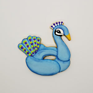 Peacock Float Cookie Cutter, Pool Float Cookie Cutter