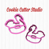 Peacock Float Cookie Cutter, Pool Float Cookie Cutter