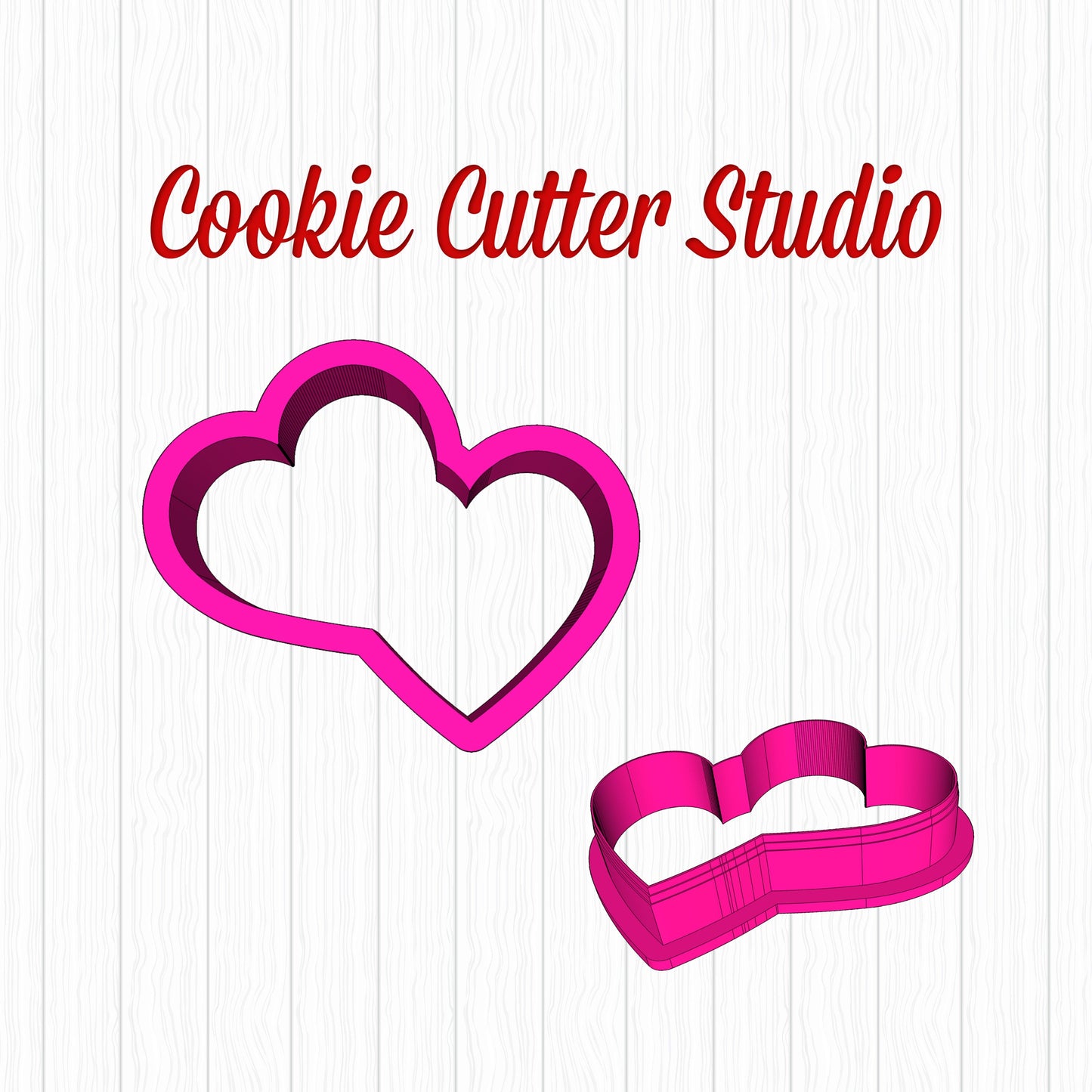 Double Heart Cookie Cutter, Valentine Cookie Cutter