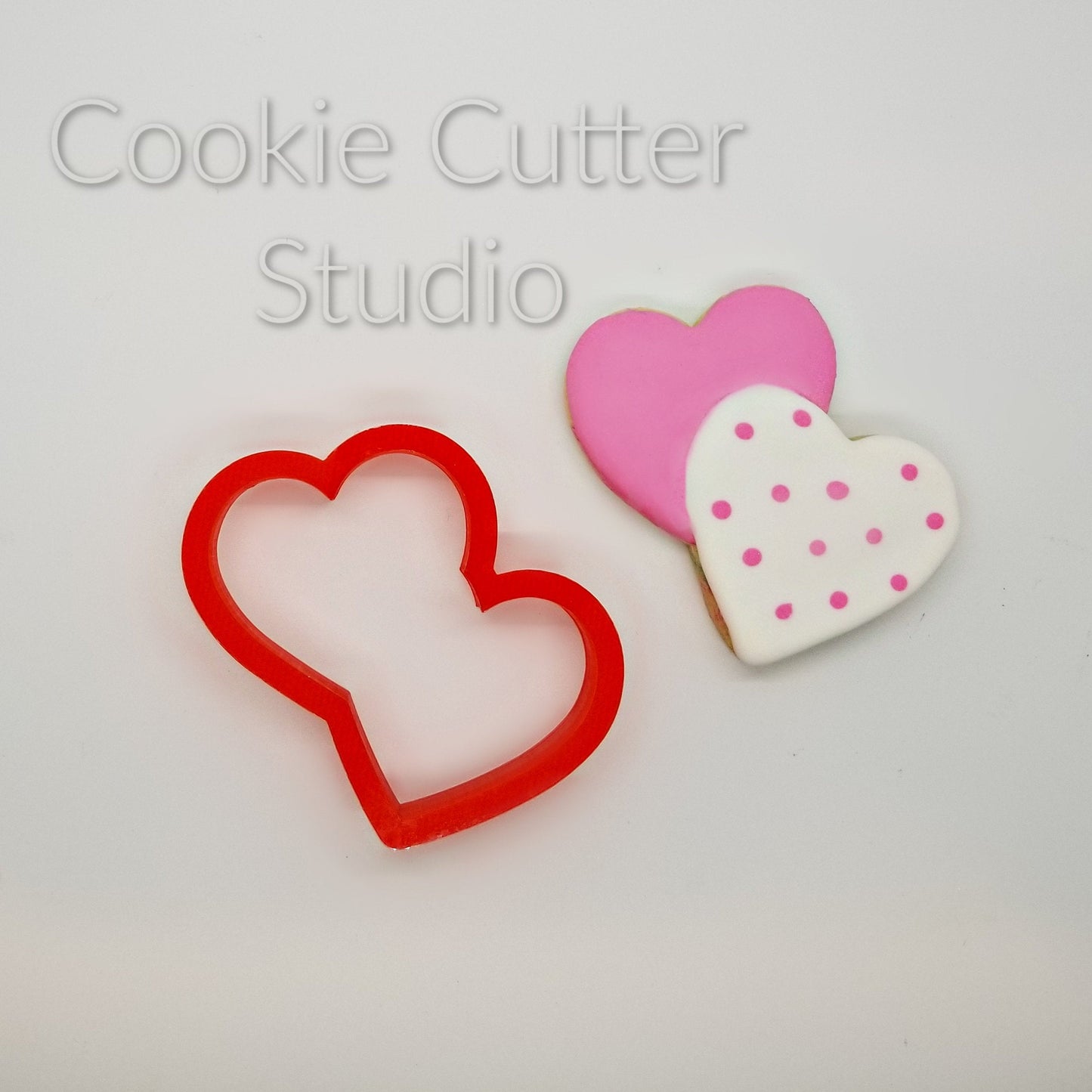 Double Heart Cookie Cutter, Valentine Cookie Cutter