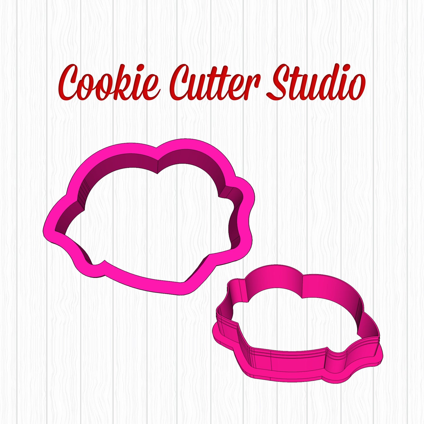 Heart with Banner Cookie Cutter, Valentine Cookie Cutter