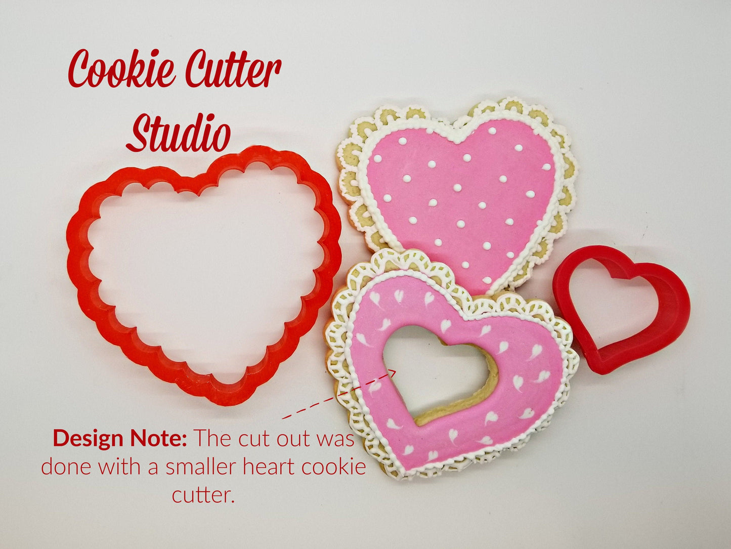 Scalloped  Heart Cookie Cutter, Valentine Cookie Cutter