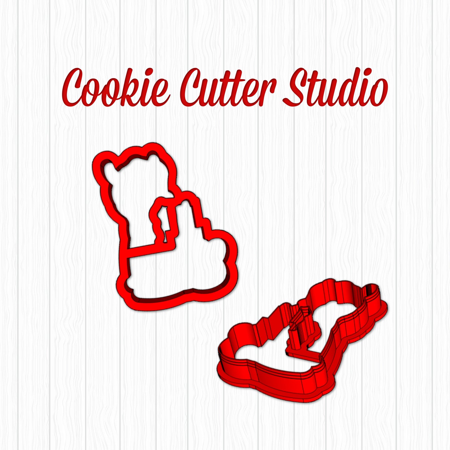 Christmas Alpaca Cookie Cutter