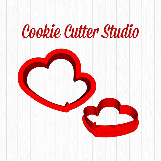 Double Heart Cookie Cutter | Valentine’s Day Cookie Cutter for Sugar Cookies & Fondant
