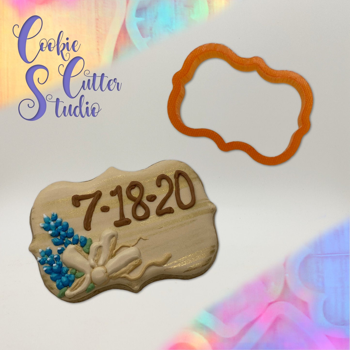 Plaque Cookie Cutter, Wedding Cookie Cutter