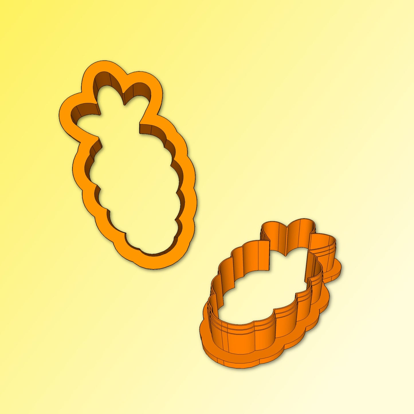 Short Curvy Carrot Cookie Cutter