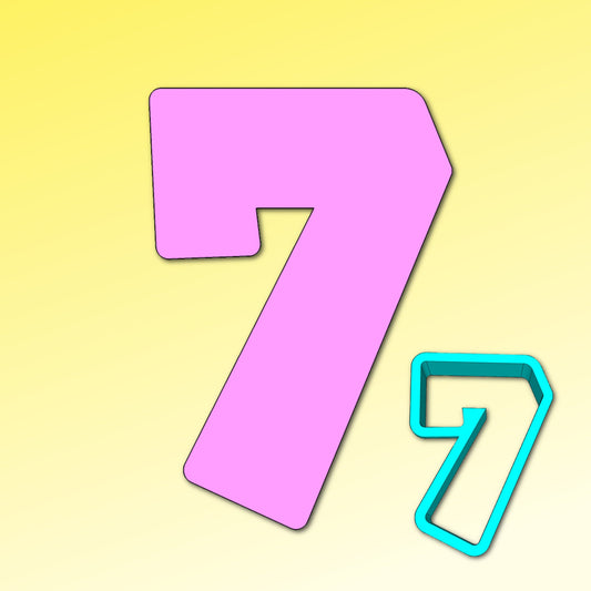 Number Seven Cookie Cutter
