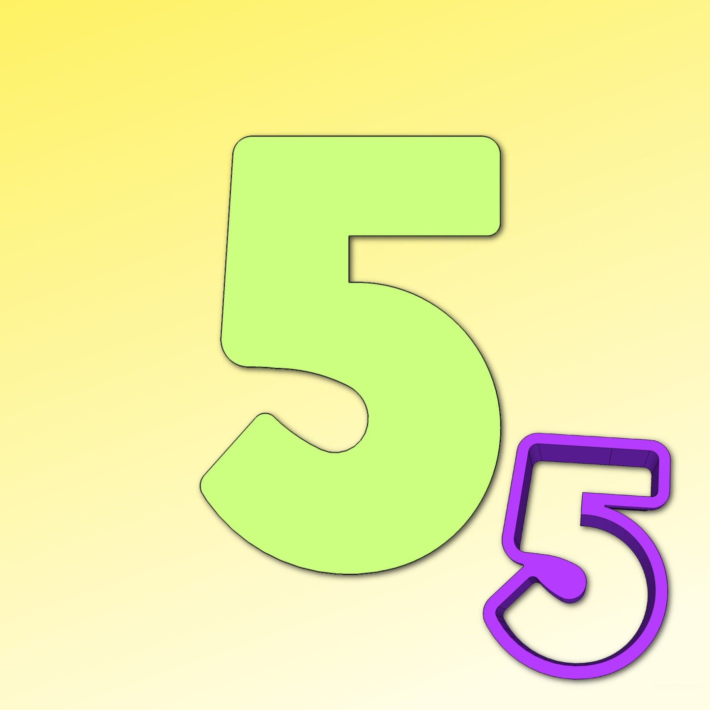 Number Five Cookie Cutter, Number Cookie Cutter