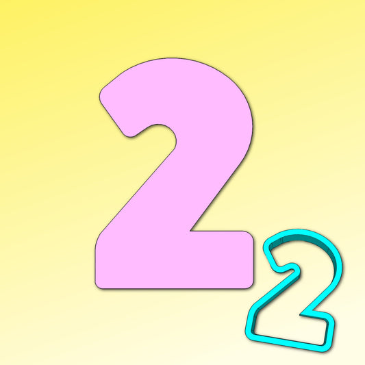 Number Two Cookie Cutter, Number Cookie Cutter