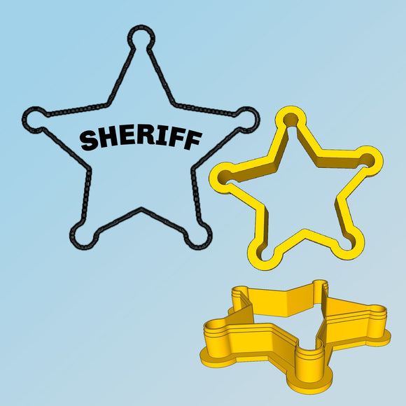 Sheriff's Badge Cookie Cutter