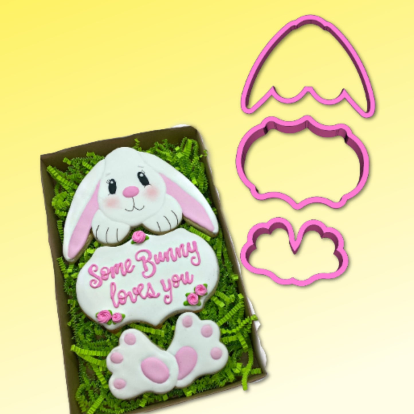 Easter Bunny Plaque Cookie Cutter Set, Easter Cookie Cutters